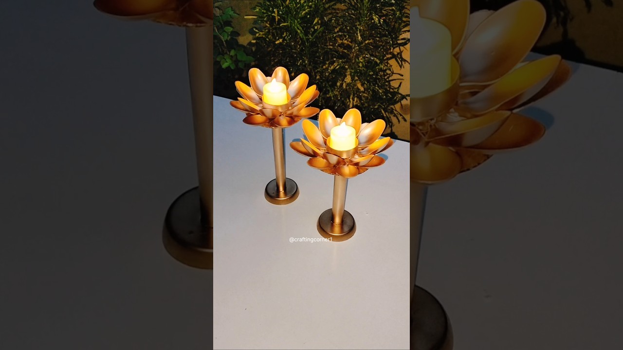 Diy Candle Stand | Candle Stand Making At Home #diy #trending #art #viralvideo #shortvideo #candles