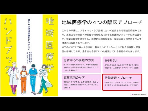 地域学科 【地域医療学・臨床実習用動画】行動変容アプローチについて