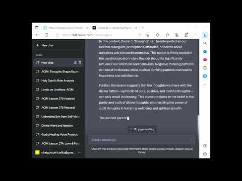 ChatGPT Spirituality ACIM Lesson 281 - I can be hurt by nothing but my thoughts