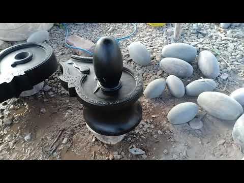 Narmada Black Marble Shivling Stone