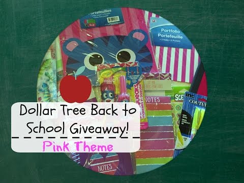 DOLLAR TREE Back To School GIVEAWAY! | PINK THEME (CLOSED) Video