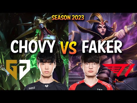 GEN Chovy vs T1 Faker - Chovy LISSANDRA vs Faker LEBLANC Mid - KR Ranked