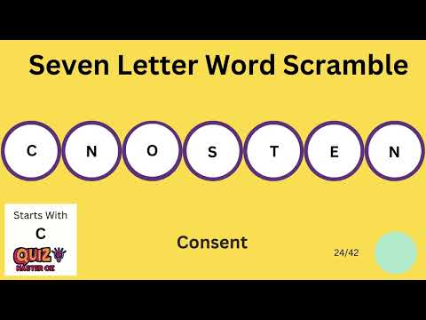 HARD Scrambled Word Game - Guess the Word (7 Letter Words) | QuizmasterOz