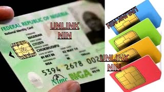 How to UNLINK NIN from a sim card (MTN, Airtel, Glo, 9mobile and other)