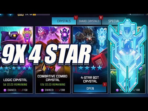 9x 4 Star Bot Crystal Opening! - Transformers: Forged To Fight