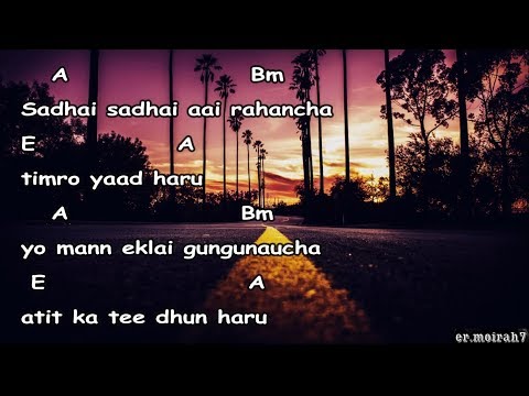 Sadhai sadhai lyrics with guitar chords || Mantra official ||