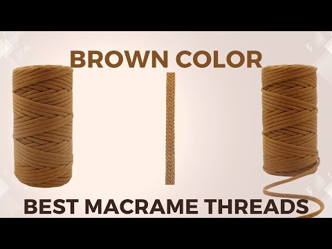 Brown Round Macrame Crochet Thread