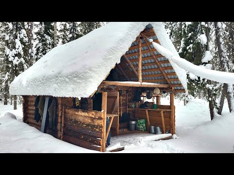 Off Grid Living Winter Cabin | Snow, Repairs, and Survival in the Wilderness