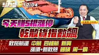今天賺5根漲停 乾散貨指數飆~ 散裝航運 #中航 #四維航 #新興 漲價+新散熱 #國碩 #第一銅 《點石盛金》石富景