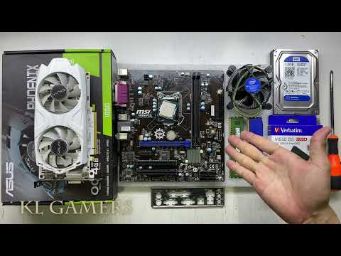 intel Core i5 4460 msi H81M-P32L GALAX GTX1050Ti White Montech RGB Gaming PC Build