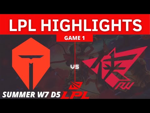 TES vs. RW | Game 1 HIGHLIGHTS - W7 D5 | LPL Summer Split 2021 | TOP ESPORTS VS ROGUE WARRIORS