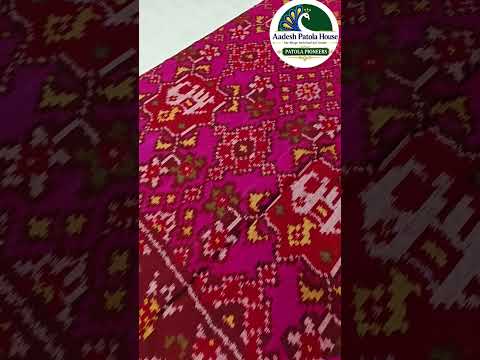 Red Jad Border Pink Navratan Elephant Motifs Single Ikat Chaniya Choli Dupatta