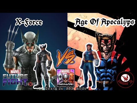 Wolverine Uniform Age of Apocalyps VS X-Force Test in ABX mode - Marvel Future Fight