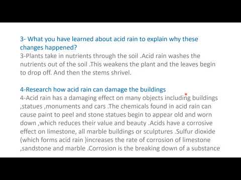 Cambridge Primary Science Stage 6 Chapter 2 LIVING THINGS IN THE ENVIRONMENT 2.7 Acid Rain