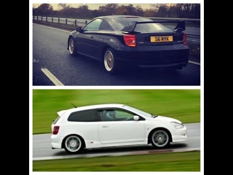 215bhp Honda Civic Type R JDM K20A Vs. 190bhp Toyota Celica 2zz VVTLI!