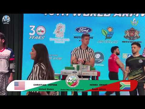 Zepeda Christian vs Swart Henro | Up to 65 kg | XLVI WORLD ARMWRESTLING CHAMPIONSHIP | 2025