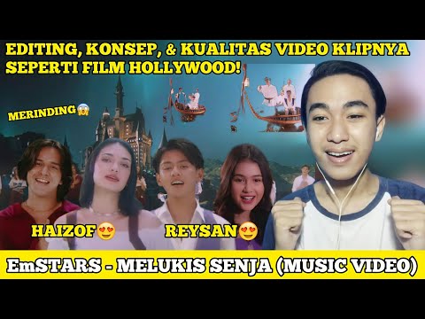 (REACTION) EmSTARS - Melukis Senja | Official Music Video | Haico, Azof, Rey Bong, Sandrinna, UN1TY