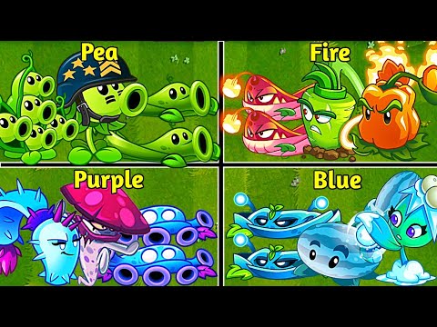 Random 4 Team Plants Battles - Which Team Will Win? - PvZ2 Team Plants vs Team Plants