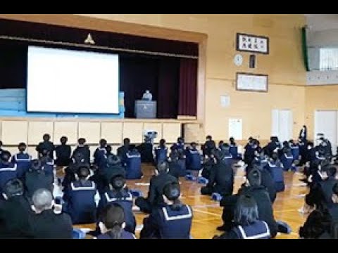 石川県立七尾高校でKU-SGU Student Staffが講演