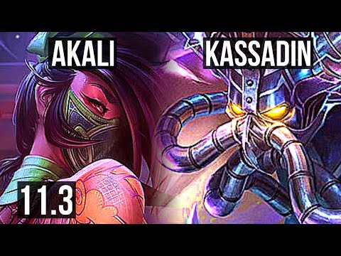 AKALI vs KASSADIN (MID) | 69% winrate, 4/0/1 | BR Grandmaster | v11.3