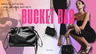 How to Sew a Bucket Bag (Beginner Friendly) | Drawstring Bag Tutorial + Pattern