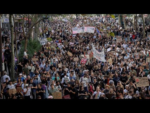 Watch: Historic student protests sweeping across France