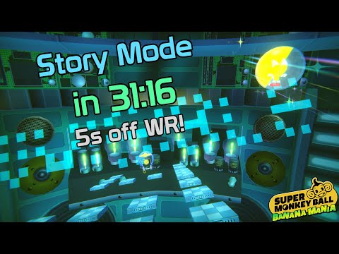 Story Mode All Worlds in 31:16 - Super Monkey Ball Banana Mania Speedrun