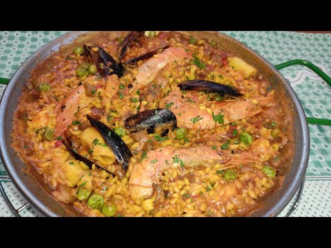 Paella de marisco en 2 minutos