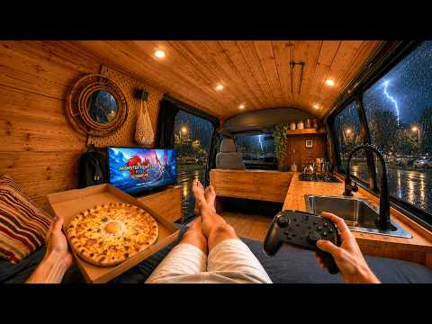 Thumbnail for [Rainstorm☔️] Summer Escape Camping in a Van | Rain sounds ASMR by Toyota, Toyota HiAce, video, Car, Van, vide, video i
