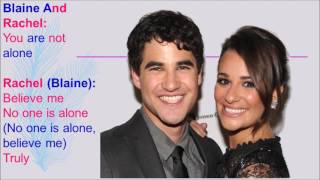 No One Is Alone Glee Lyrics