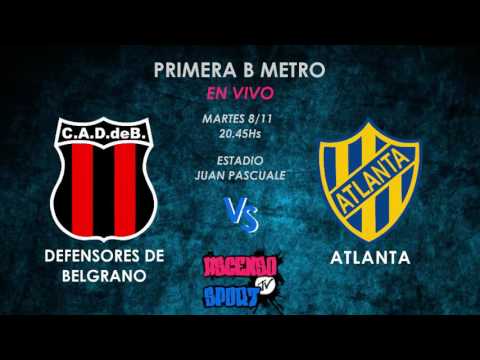 Defensores de Belgrano vs Atlanta.  Primera B Metropolitana 2016/17.  Fecha 13