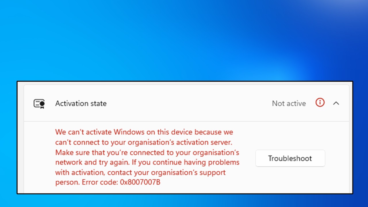 Windows 11アクティベーションエラー0x8007007Bの修正方法