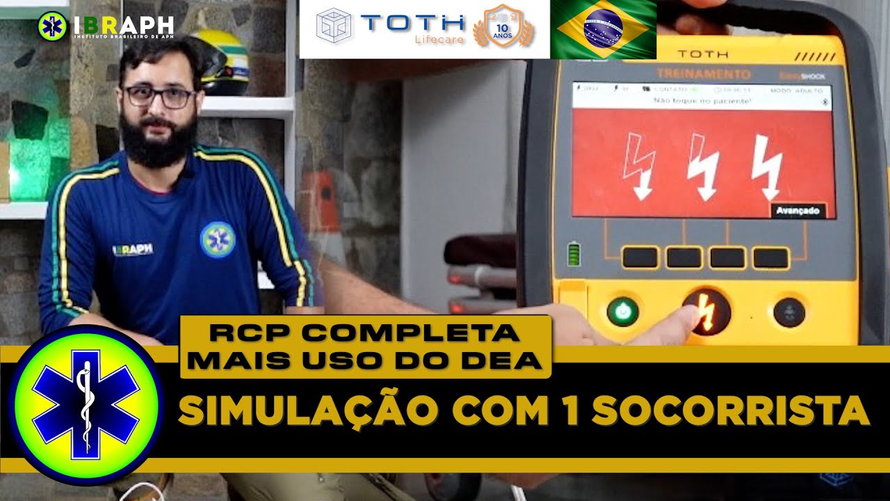 RCP Completa com 1 socorrista + uso do DEA | SBV no adulto na prática