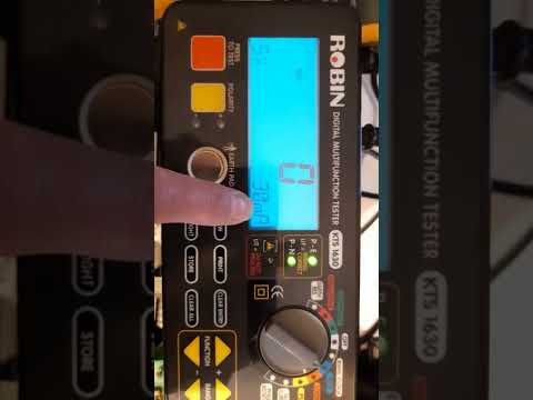 Using a Robin KTS1630 Multifunction Tester to check the correct operation of a 30mA RCD