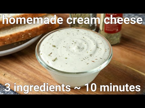 homemade cream cheese spread with paneer/chenna | mixed herb cream cheese as spread or dip