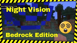 Minecraft Bedrock - Night Vision Command for Bedrock Edition