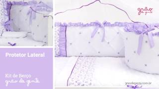 Kit Berço Floral Lilás | Ref: 57792