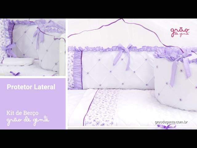 Kit Berço Floral Lilás | Ref: 57792