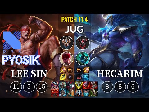 DRX Pyosik Lee Sin vs Hecarim Jungle - KR Patch 11.4