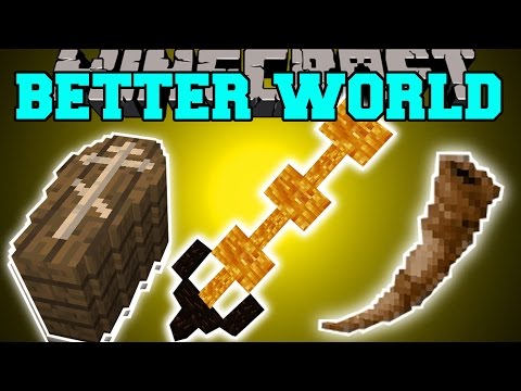 PopularMMOs - Minecraft: BETTER WORLD MOD (CRAZY CLASES WITH WEAPONS & ABILITIES!) Mod Showcase