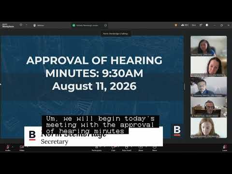 Zoning Board of Appeal Hearings 9/8/26