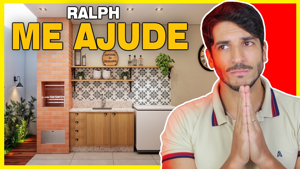 RALPH ME AJUDA - COZINHA PEQUENA E ÁREA GOURMET COM CHURRASQUEIRA