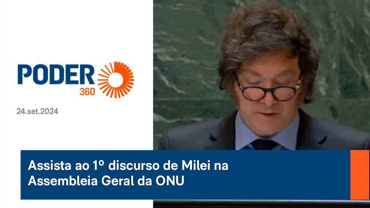 Assista ao 1º discurso de Milei na Assembleia Geral da ONU