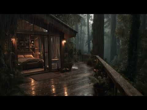 Midnight Rain in the Woods 🌲 | Calm Rain Sounds for Deep Sleep