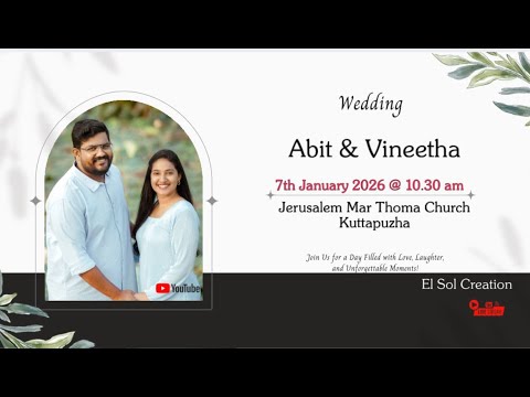 WEDDING CEREMONY || ABIT & VINEETHA