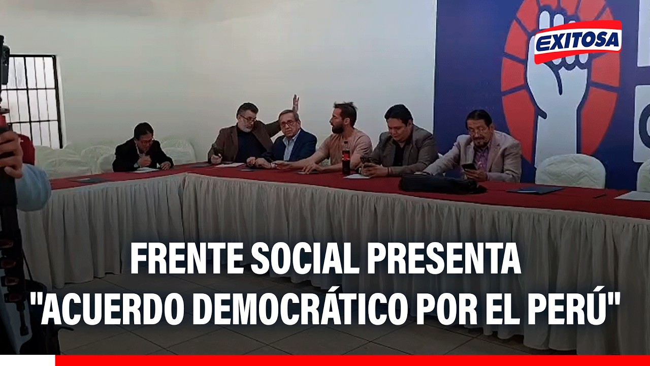 🔴🔵 Frente social presenta "acuerdo democrático por el Perú" ante escenario de segunda vuelta