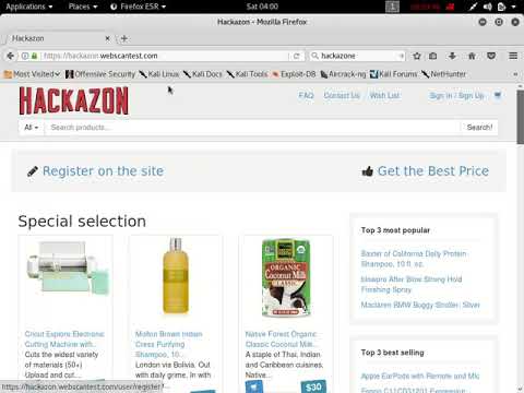 xxs atack in hackazone