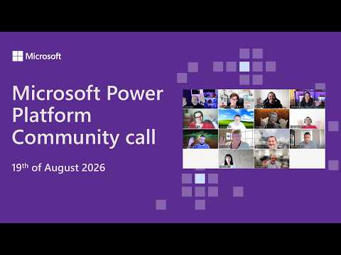 Microsoft Power Platform Community Call August 2026