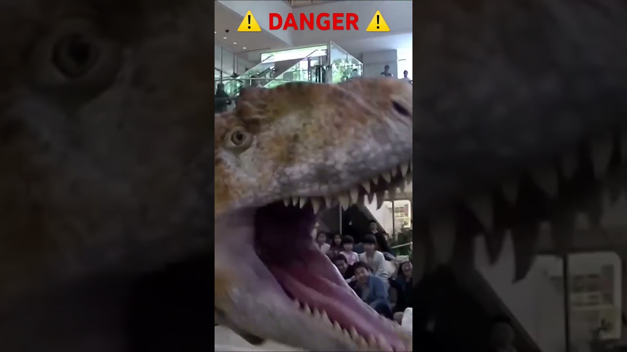 Run!! 😱 Real T-Rex Attack in Japan? 🦖 恐竜が人を襲う瞬間！？ #Shorts #Dinosaur  #Japan #Tyranosaurus