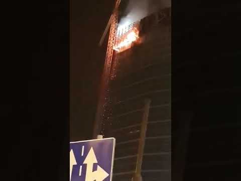 Pożar Warsaw Center 07.06.19 r.